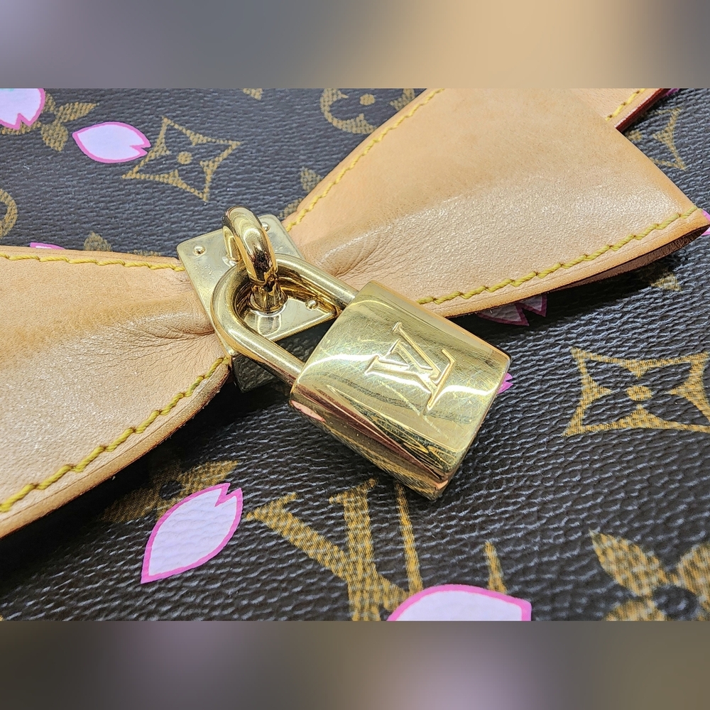 LOUIS VUITTON 2003 Cherry Blossom Sac Retro PM Takashi Murakami Handbag M92012 - Picture 5 of 16